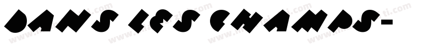 DANS LES CHAMPS字体转换
